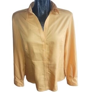 Jones Wear Yellow Button Front Shirt 10